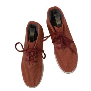 Allbirds Mens Tree Toppers Orange High Top Lace Up Knit Sneakers size 12